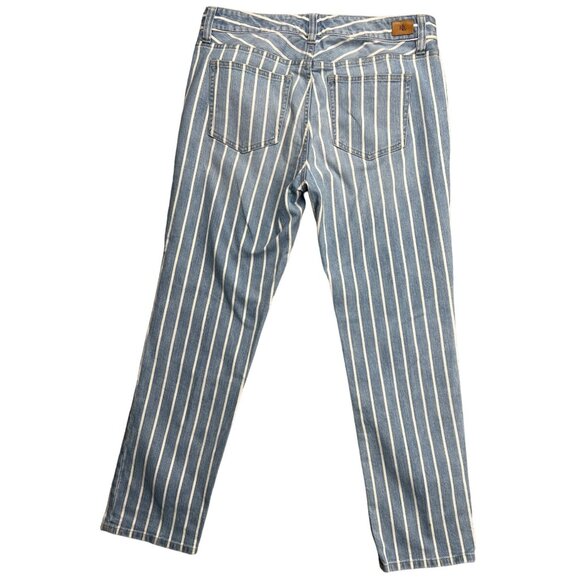 Ralph Lauren Vertical Striped High Rise Jeans Size 8 - Picture 3 of 9